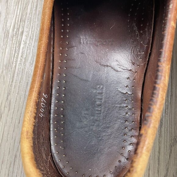 Allen Edmonds Loafers Shoes Mens Size 10.5 B Brown Leather Slip On Moc Toe - Picture 15 of 16